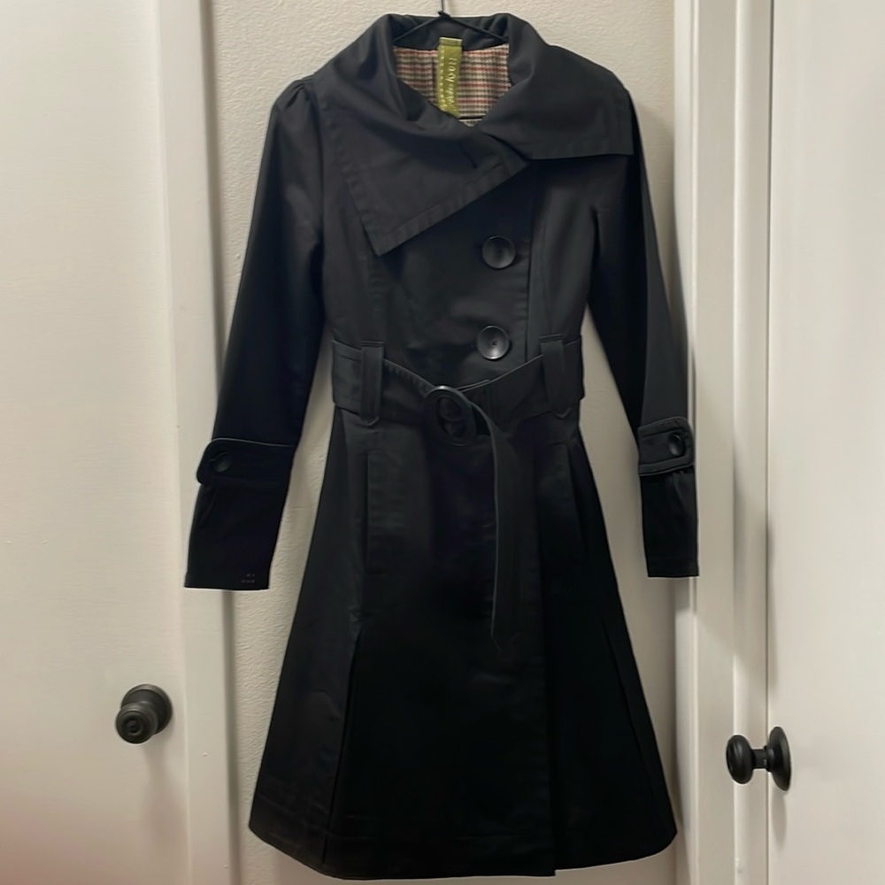 Smooth Black Trench coat